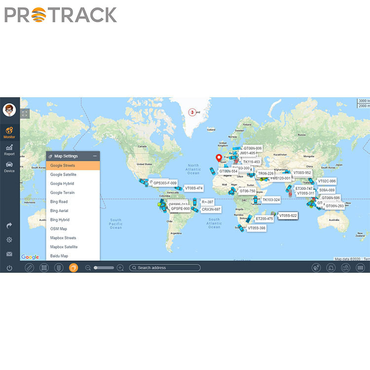 Программная платформа для онлайн-слежения за GPS