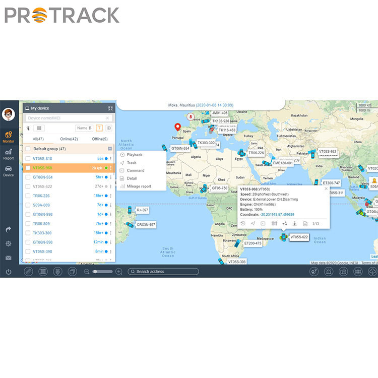 Демонстрация работы двигателя на холостом ходу на платформе Protrack